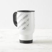 White Curves Photo Travel Mug - Creëer Uw eigen Reisbeker (Voorkant links)