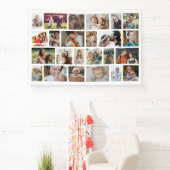 White Custom 24 Fotocollage Party Spandoek (Insitu)