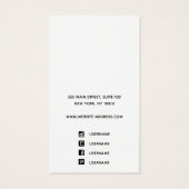 White Custom Add Logo Pendant Display Visitekaartje (Achterkant)