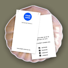 White Custom Add Logo Pendant Display Visitekaartje