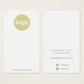 White Custom Add Logo Pendant Display Visitekaartje (Voorkant /achterkant)