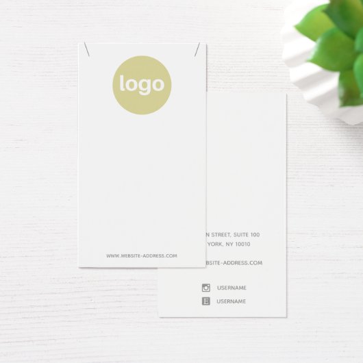 White Custom Add Logo Pendant Display Visitekaartje (Bureau)