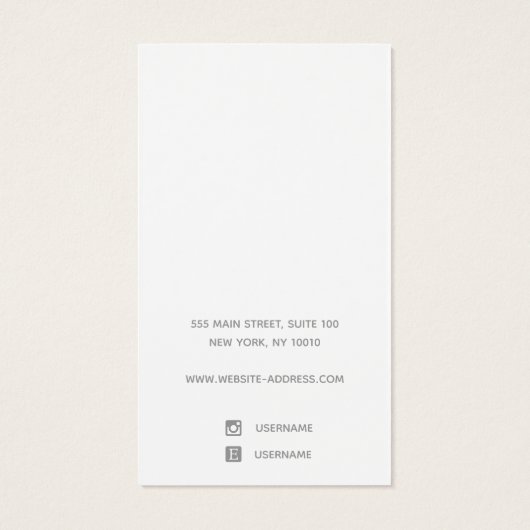 White Custom Add Logo Pendant Display Visitekaartje (Achterkant)