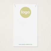 White Custom Add Logo Pendant Display Visitekaartje (Voorkant)