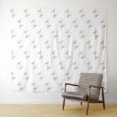 White Custom Business Logo Backdrop minima Wandkleed (In Situ (horizontaal))