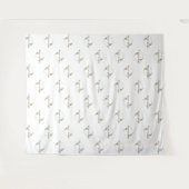 White Custom Business Logo Backdrop minima Wandkleed (Voorkant (horizontaal))