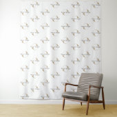 White Custom Business Logo Backdrop minima Wandkleed (In situ)