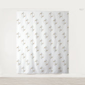 White Custom Business Logo Backdrop minima Wandkleed (Voorkant)