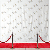 White Custom Business Logo Backdrop minima Wandkleed