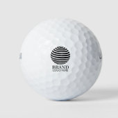 White Custom Business Logo Company Golfballen (Voorkant)