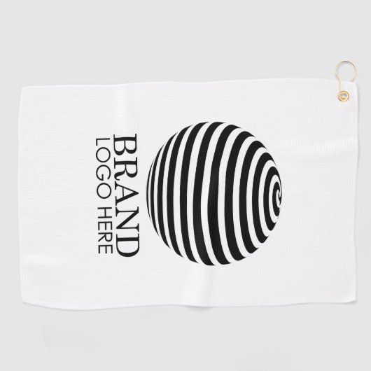 White Custom Business Logo Company Golfhanddoek (Horizontaal)