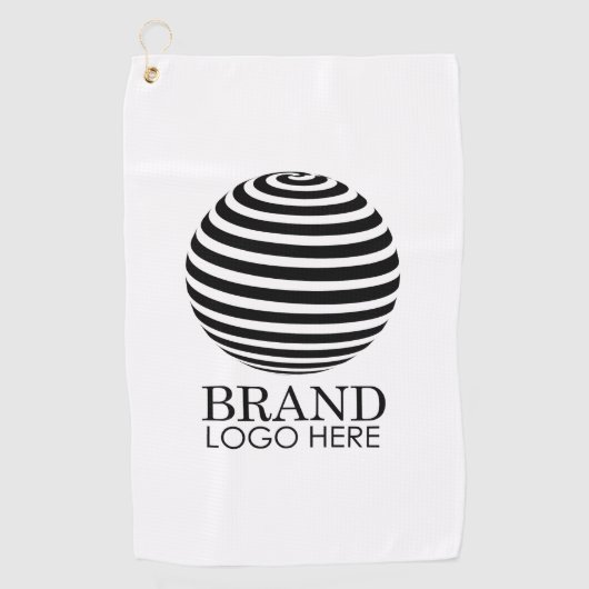White Custom Business Logo Company Golfhanddoek (Voorkant)