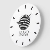 White Custom Business Logo Company Grote Klok (Hoek)