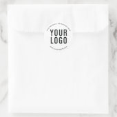 White Custom Business Logo Company Ronde Sticker (Tas)
