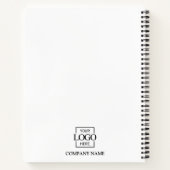 White Custom Business Logo Promotional Branding Notitieboek (Achterkant)
