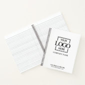 White Custom Business Logo Promotional Branding Notitieboek (Binnen)