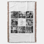 White Custom Family Photo Collage Deken (Voorkant Verticaal)