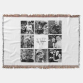 White Custom Family Photo Collage Deken (Voorkant)