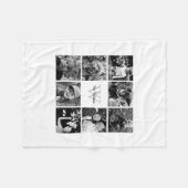 White Custom Family Photo Collage Fleece Deken (Voorkant (Horizontaal))
