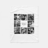 White Custom Family Photo Collage Fleece Deken (Voorkant)