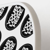 White Custom Logo business pattern Pickleball Paddle (Links Detail)