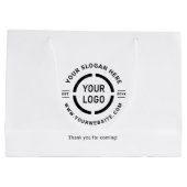 White custom logo promotional branded groot cadeauzakje (Achterkant)