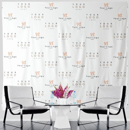 White Custom Two Business Company H. Backdrop Wandkleed