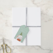White Cute Bunny Birthday Bedankt Cadeaulabel (Met Touw)
