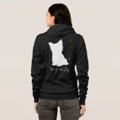 White Cute Dog Chinees nieuwjaar geboortedag TJ Hoodie (Achterkant volledig)