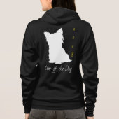 White Cute Dog Chinees nieuwjaar geboortedag TJ Hoodie (Achterkant)