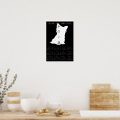 White Cute Dog Chinese Nieuwjaar 2018 Agenda P Poster (Keuken)