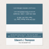 White Cyan Simple Border prijslijst Visitekaartje (Buitenkant ongevouwen)