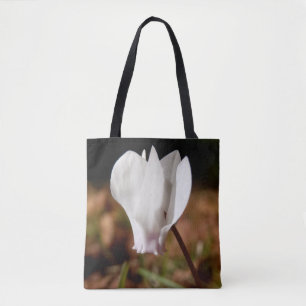 White Cyclamen All Over Print Canvas tas