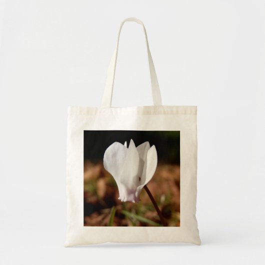 White Cyclamen Budget Canvas tas (Voorkant)