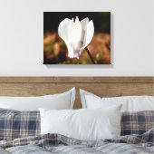 White Cyclamen Canvas Print (Insitu (Slaapkamer))