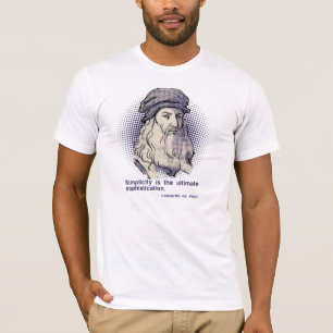 White da Vinci quote shirt