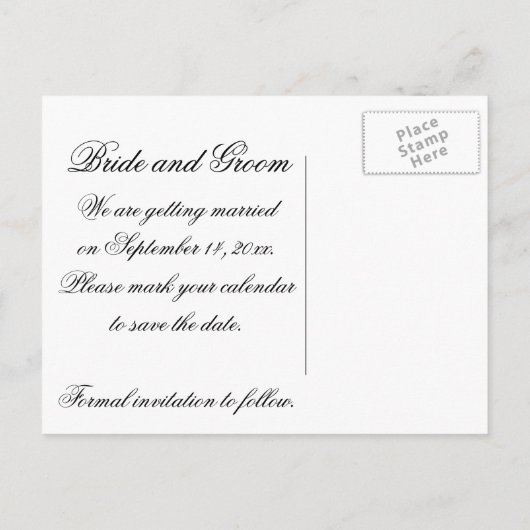 White Daffodil and Pearls Wedding Save the Date Aankondigingskaart (Achterkant)
