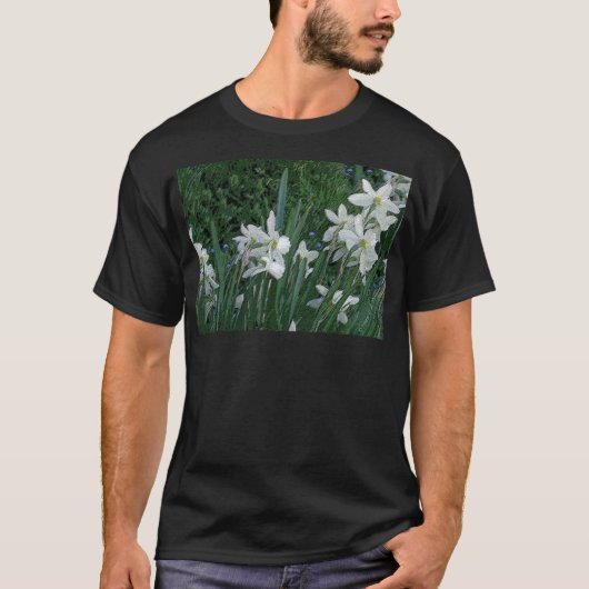 'White Daffodil' donker T-shirt (Voorkant)