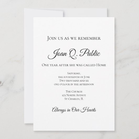 White Daffodil Flower Spring Death Jubileum Kaart (Achterkant)