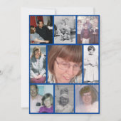 White Daffodil Loving Memory 9 Photo Memorial Kaart (Voorkant)