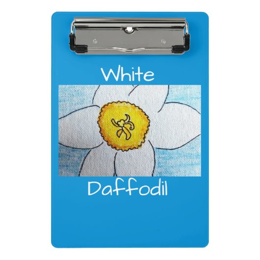White Daffodil Mini Klembord (Voorkant)