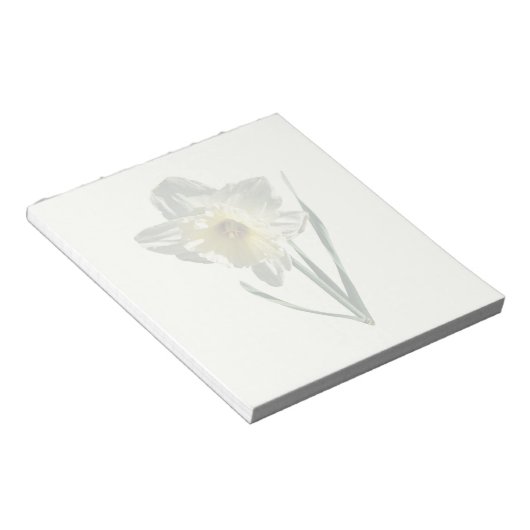 White Daffodil Notitieblok (Schuin)