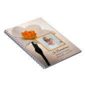 White Daffodil Spring Funeral Memorial Gastboek Notitieboek (Rechterzijde)