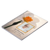 White Daffodil Spring Funeral Memorial Gastboek Notitieboek (Linkerzijde)