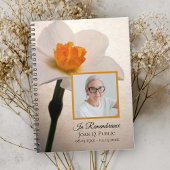 White Daffodil Spring Funeral Memorial Gastboek Notitieboek