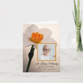 White Daffodil Spring Funeral Memorial Sympathy Bedankkaart (Voorkant)