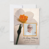 White Daffodil Spring Funeral Memorial Sympathy Bedankkaart (Voorkant)