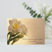 White Daffodils Bedankt voor je sympathie (Staand voorkant)