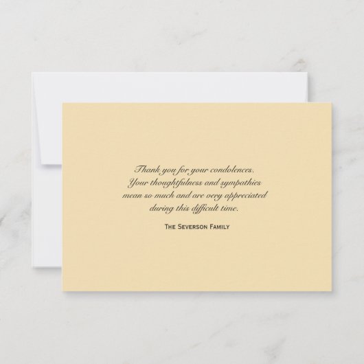 White Daffodils Bedankt voor je sympathie (Achterkant)