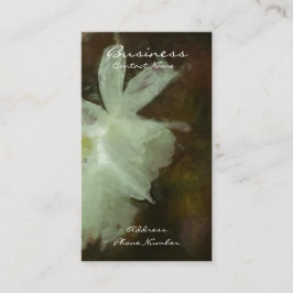 White Daffodils Floral Impressionist Painting Visitekaartje